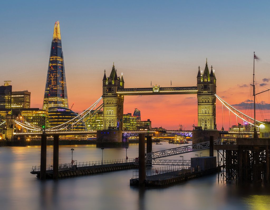 London skyline with Tower Bridge and The Shard — UK property investment market